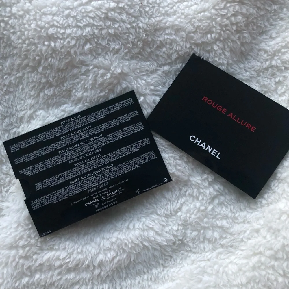 Chanel rouge allure 5 shades+applicator Sample